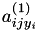 $a_{ijy_i}^{(1)}$