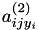 $a_{ijy_i}^{(2)}$