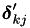 $ \boldsymbol{\delta}_{kj}' $
